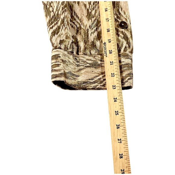 Chicos Jacket Womens 3 US XL Beige Brown Inkat Utility Relaxed Safari Lagenlook - Picture 10 of 16